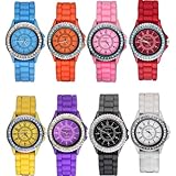 Outop Wholesale 8 Assorted Silicone Jelly Women's Watch