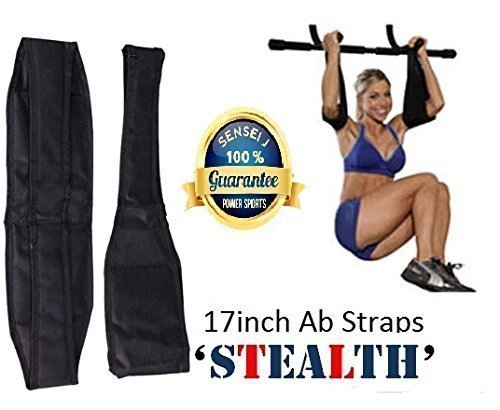 Ab Straps/Slings Shihan ABZ-ECLIPSE Standard AB-Crunch Sling AB Straps Weight Lifting Boxing Hanging Gym for Men/Women, AB Straps, Sling With Hook Hanging Ab Straps Padded Elbow Supports Chinning Bar Attachment 17inch Long Straps