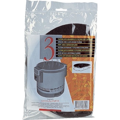 Moulinex A71004 Friteusenfilter, 3 St&uuml;ck