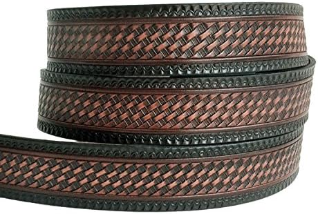 High Springs Leather Basketweave Leather Belt (46, Brown)