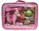 BEST SELLER - Pecoware girls mini Porcelain Tea Sets and horse pony - great for girl's or your child ! GIRLS CHILD TEA SETS WITH PONY! Click on to see!