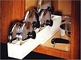 Cabinet Organizer - Sliding Lid Rack (White) (3.5h x 3.25w x 22d)