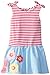 Rare Editions Little Girls' Striped To Seersucker Romper with Flower Appliques