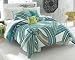 Roxy Teen Girls Teal Aqua Striped Swirls Comforter Set 200tc Sheet Set