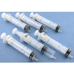 6 Plastic Syringe Liquid Lubricant Measuring Tool 20 ml