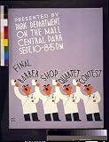 NYC Park Department (Barber Shop Quartet Contest) Gold Wood-Mounted Art Poster Print - 13