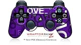 Sony PS3 Controller Skin - Love and Peace Purple