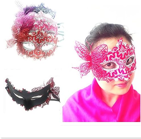PARKSONYUAN 4pcs Half Face Mask Princess Dance Party Eye Mask Flower Butterfly Mask Halloween Mask for all Balls