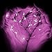 KW-Light Micro LED 20 Pink Color Lights Battery Operated on 7ft Long Silver Color Ultra Thin String Wire