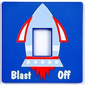 Rocket in Space Light Switch Cover