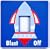 Rocket in Space Light Switch Cover