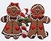 Christmas Gingerbread Couple Iron on Embroidered Patch