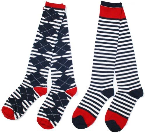 Angelina Men's Cotton Fancy Knee High Socks, #2537-3_10-13