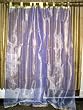 Sari Curtain-2 Lavender Embroidered Organza Sari Curtains Drapes Panel 96" Tabs