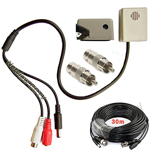 Cheap Netview CCTV Microphone kit adjustable Wide 30m Range Mic for