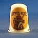 Porcelain China Collectable Thimble - New Home Sewing Advertising -- Free Gift Box