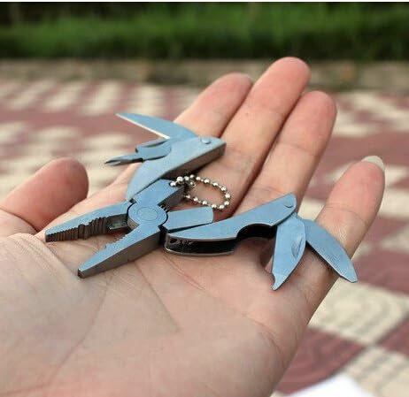Cool Pocket Multi Function Tools Set Stainless Steel Mini Foldaway Keychain Folding Pliers Pliers Screwdriver