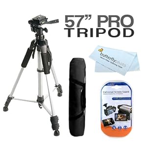 57-inch Camera / Camcorder Tripod W/ Carrying Case For Canon Vixia Hf M30 M300 M31 S200 R100 S21 Fs300 R10 Hf200 S20 Zr900 Hv40 M32 Gl1 Hf100 A1s Zr960 Dc100 Dc100 Fs200 Fs100 Fs10 Fs31 Fs20 Fs40 Fs400 G10 M40 M400 M41 R11 R20 R200 R21 S10 S30 Xl2 Camcorder