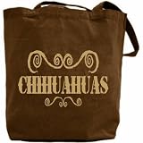 Canvas Tote Bag Brown  Chihuahuas - Ornaments / Urban Style  Dog