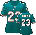 Ronnie Brown Reebok Aqua Replica Miami Dolphins Women's Jersey