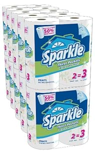 Sparkle Paper Towels, 20 Giant Rolls, Print