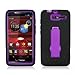 Aimo Wireless MOTXT907PCMX214S Guerilla Armor Hybrid Case with Kickstand for Motorola Droid RAZR M XT907 - Retail Packaging - Black/Purple