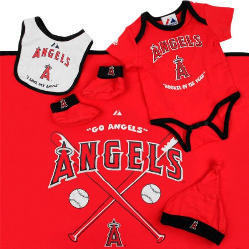 Los Angeles Angels of Anaheim Newborn 5 Piece Gift Set