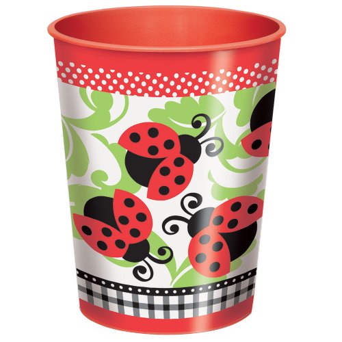 16oz Ladybug Plastic Cup