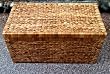 Wicker Storage Trunk / Chest / Lined - 33 x 17 x 17