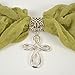 Open Swirl Cross Scarf Jewelry