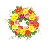 Melrose International Lush 24-Inch Diameter Gerbera Daisy Wreath