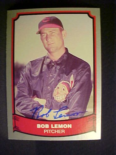 Bob Lemon Cleveland Indians #32 1988 Baseball Legends Signed Baseball Card