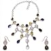 Necklace and Earring Set Sterling Silver Multi Gem Jewelry (gnklcs373)