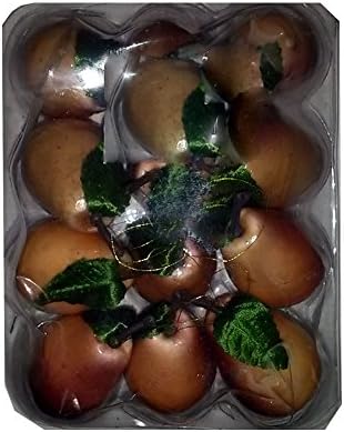 Golden Pear With Leaves Ornaments 1 Dozen (Lot of 6)