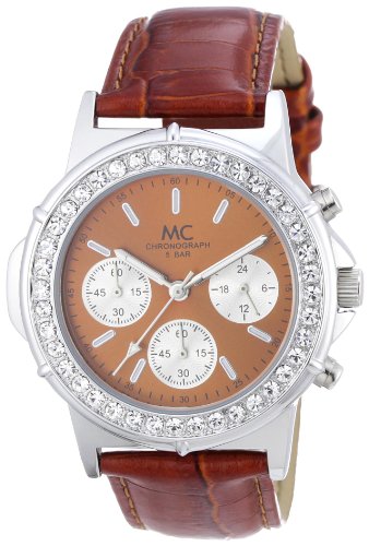 MC Damen-Armbanduhr Chronograph Lederband 26170