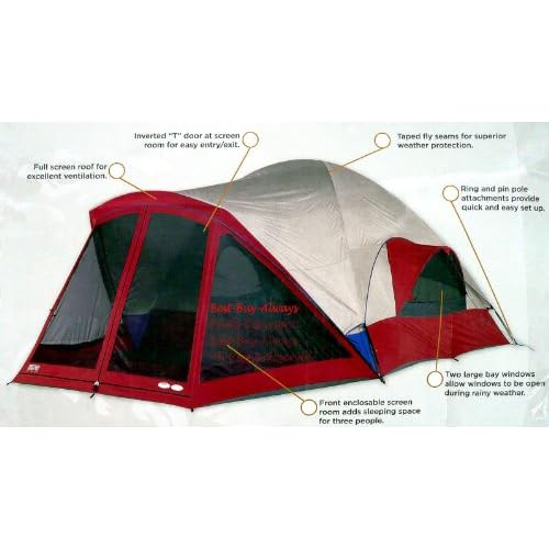 Ridgeway By Kelty Highlander Family Dome with Screen Porch