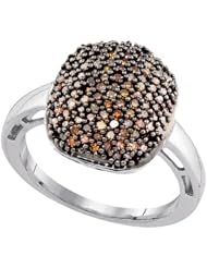 0.55CTW-DIA COGNAC RING