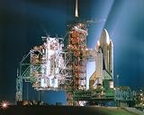 NASA Space Shuttle Night Photo Picture Art Print