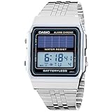 IMAGE OF Casio Men's AL180AMVV-1 Silver Stainless-Steel Quartz Watch with Grey Dial