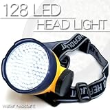 ★LED128灯ヘッドライト◆黄★驚異的明るさ！　夜間・暗所作業に最適なヘッドランプ　生活防水仕様の画像