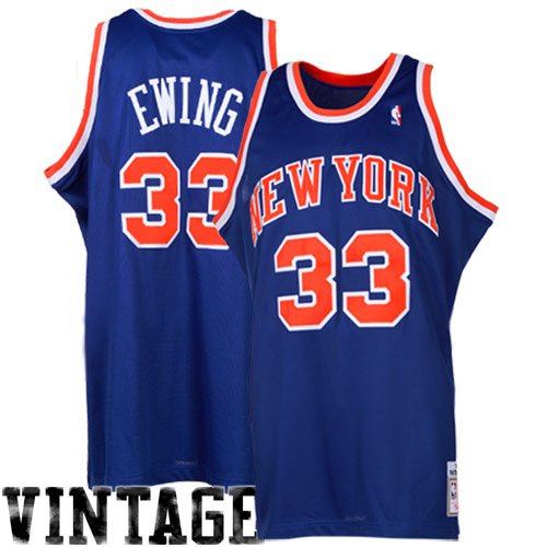 Mitchell & Ness Patrick Ewing New York Knicks Authentic Throwback Jersey-Royal Blue (48)
