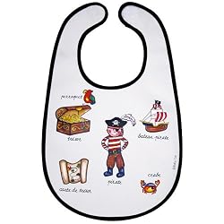 Washable Bib Baby Cie Pirates Colorful Melamine Baby Dinnerware
