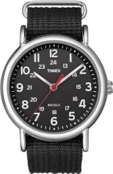 Timex Men's T2N647KW Weekender Black Slip Through Strap Watch