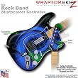 Alecias Swirl 01 Blue WraptorSkinz Skin fits Rock Band Stratocaster Guitar for Nintendo Wii, XBOX 360, PS2 & PS3 (GUITAR NOT INCLUDED)