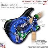 Alecias Swirl 01 Blue WraptorSkinz Skin fits Rock Band Stratocaster Guitar for Nintendo Wii, XBOX 36
