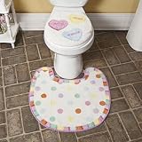 Valentine's Day Conversation Hearts Contour Rug and Toilet Topper 2 pc