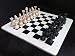 16" Classic Beige Marble Stone & Black Marble Chess Set - 3 1/2" King