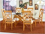 Home Elegance 5316N-72-5 Star Hill Collection 5 Piece Dining Room Set Natural Finish Free Shipping