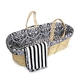 Tadpoles Black & White Damask Moses Basket