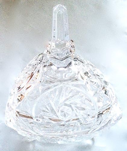 Glass Candy Dish with Bundled with 1 Pack of Gourmet Jelly Belly's Candy in a Sealed Coral Gift Bag!